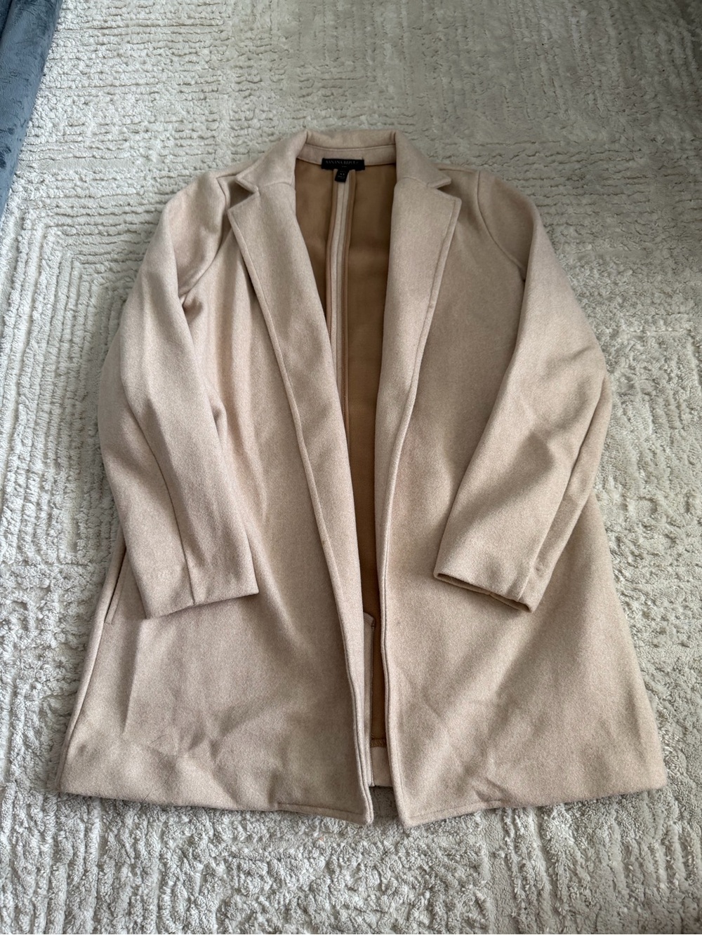 Banana Republic Light Tan Open-Front Trench Coat petite XS